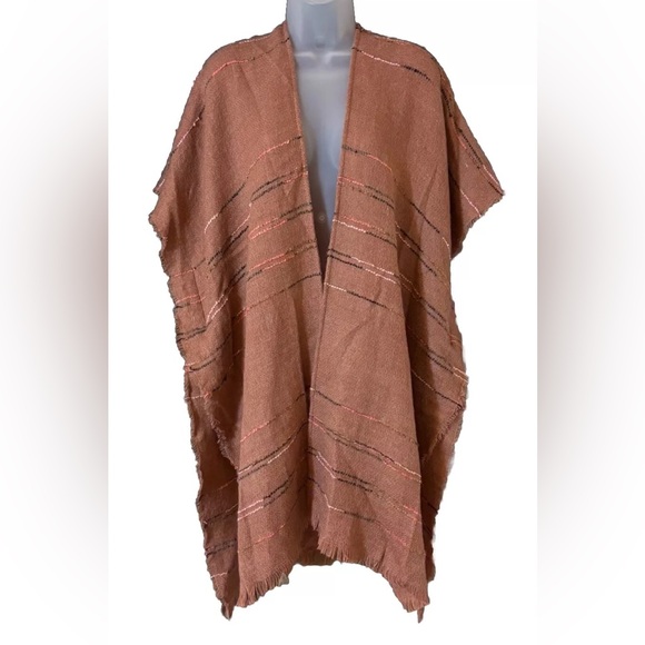 NWT Do Everything In Love Boho Southwest Kimono Striped One Size Fringe - Picture 7 of 7